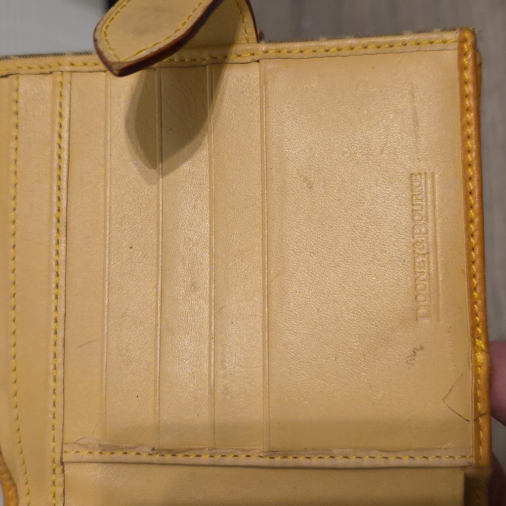 Dooney & Bourke Tan and Brown Logo Wallet - Picture 6 of 8